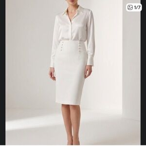 NYCC Elegant white Pencil Skirt size Medium